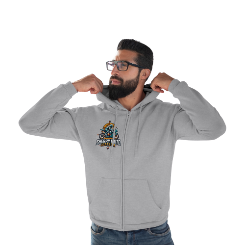 Sudadera oficial Sherry Moto UCATEAM en color gris con logotipo estampado.