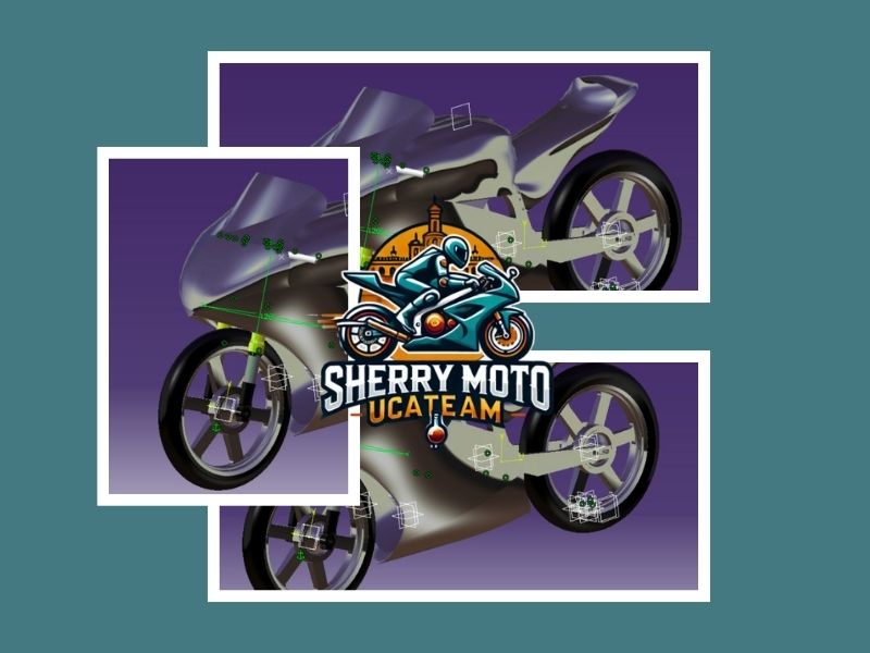 Render 3D definitivo de la Sherry Moto, mostrando su diseño final con acabados realistas y detalles completos.